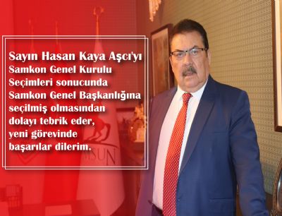 ÇTB Başkanı YILMAZ'dan SAMKON Başkanı AŞCI'ya Tebrik Mesajı