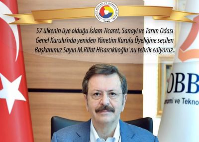 TOBB Başkanı Rifat Hisarcıklıoğlu'na Tebrik Mesajı